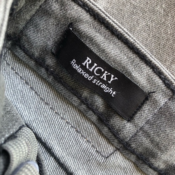 True Religion Ricky Relaxed-Fit Straight Gray Jeans Denim Pants Girls Size 12 - Picture 5 of 16